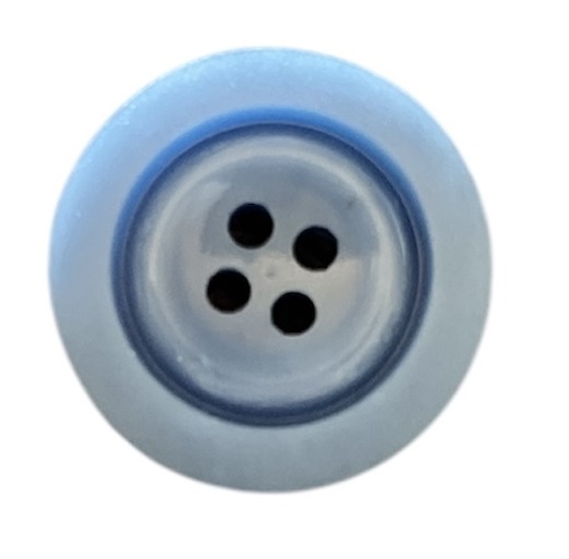 Knapp 4 hulls 22 mm Blå