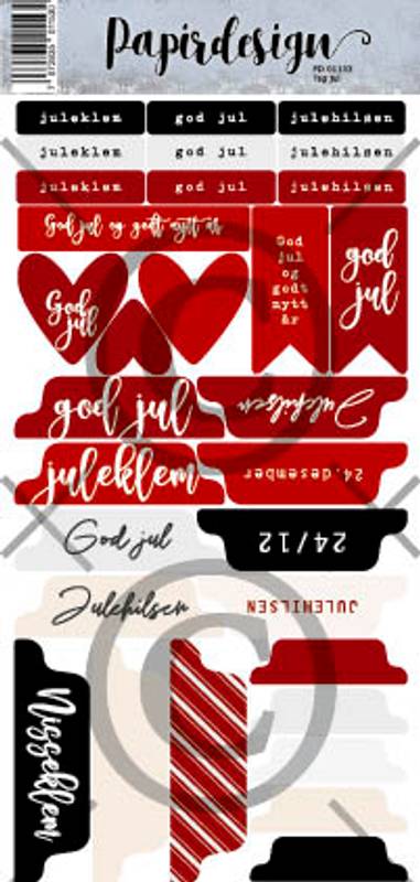 Papirdesign Klistremerke - Tags 1 Jul