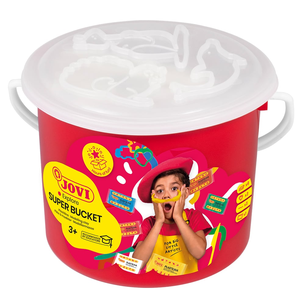 Jovi Plastilina Sett – 6 farger, verktøy og matte - Bilde 1