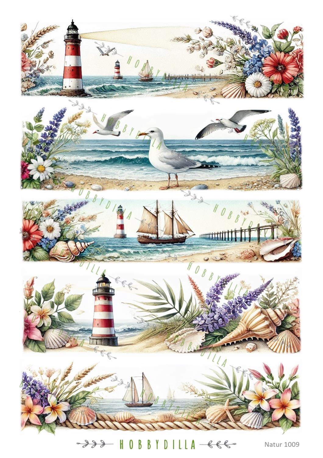 Motivark A4 Natur 1009 M border 2 - Bilde 1