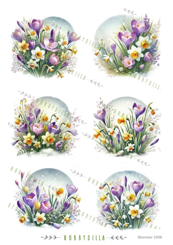 15242_image_1c25530b5ac22624.jpg Motivark Blomster 1008 M Påskeblomster runde