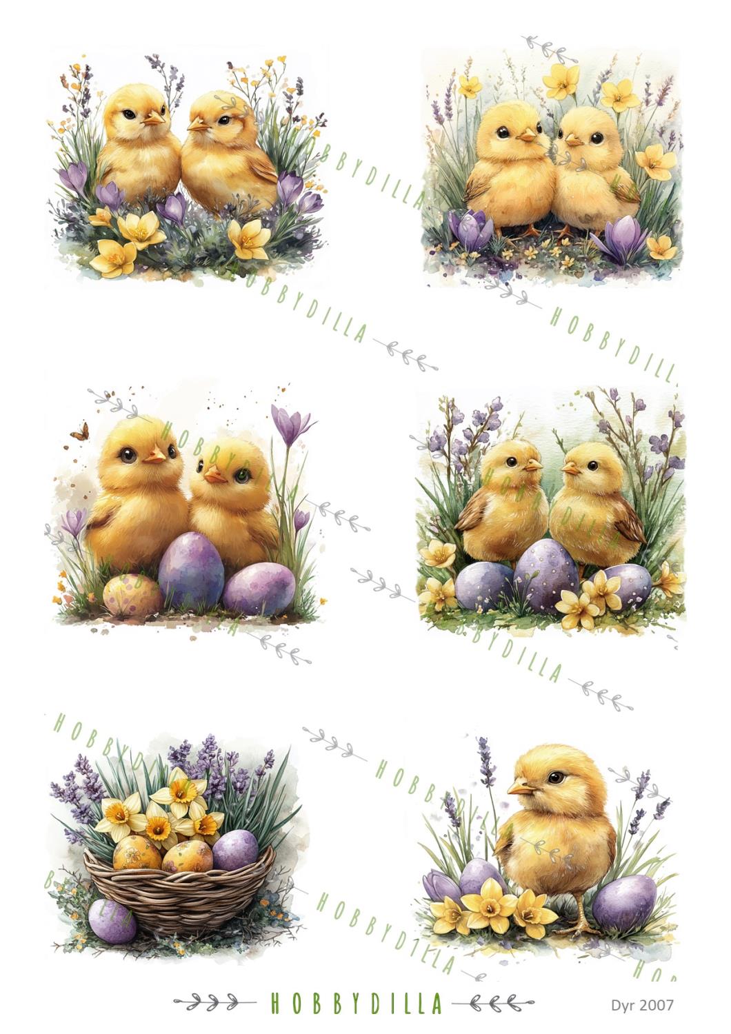 Rispapir Dyr 2007  Kyllinger - Bilde 1