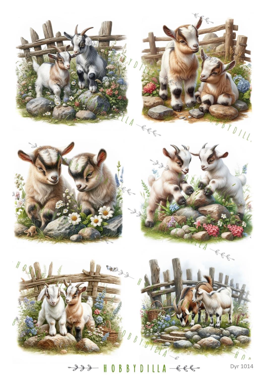 Rispapir Dyr 1014 Geitekillinger - Bilde 1