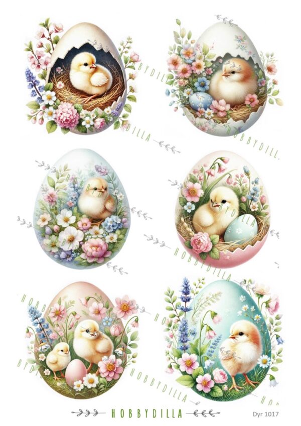 Rispapir Dyr 1017 Påskeegg store