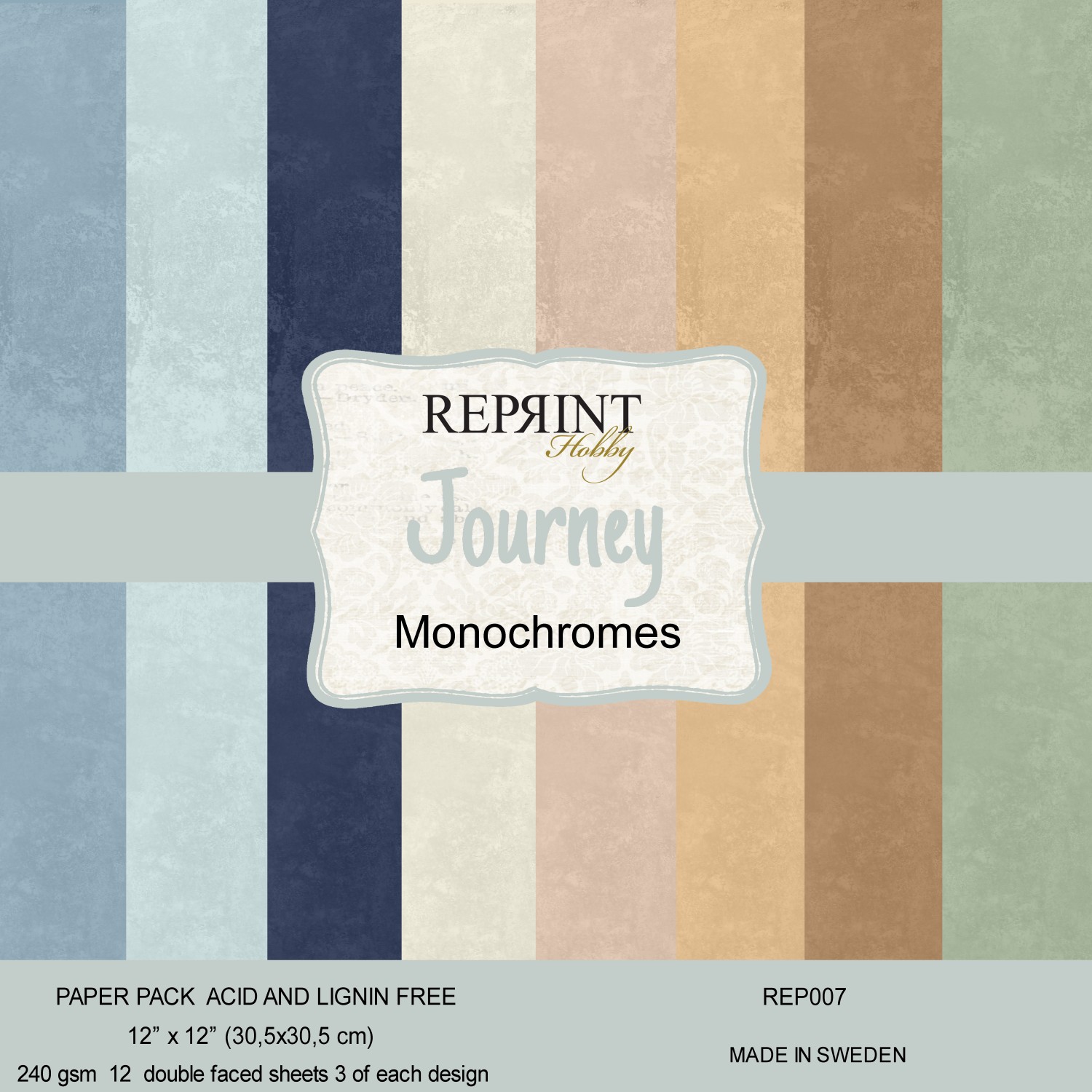 Reprint - Journey Monochromes 12x12 Blokk - Bilde 1