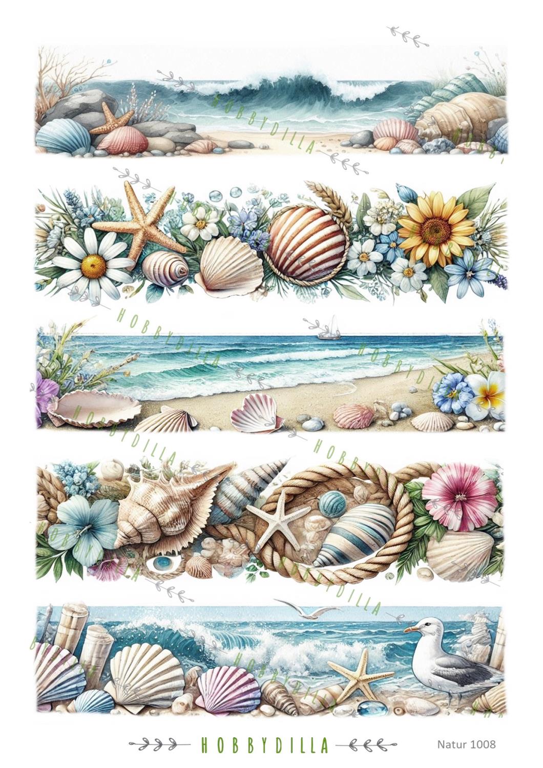 Rispapir A4 Natur 1008  border - Bilde 1