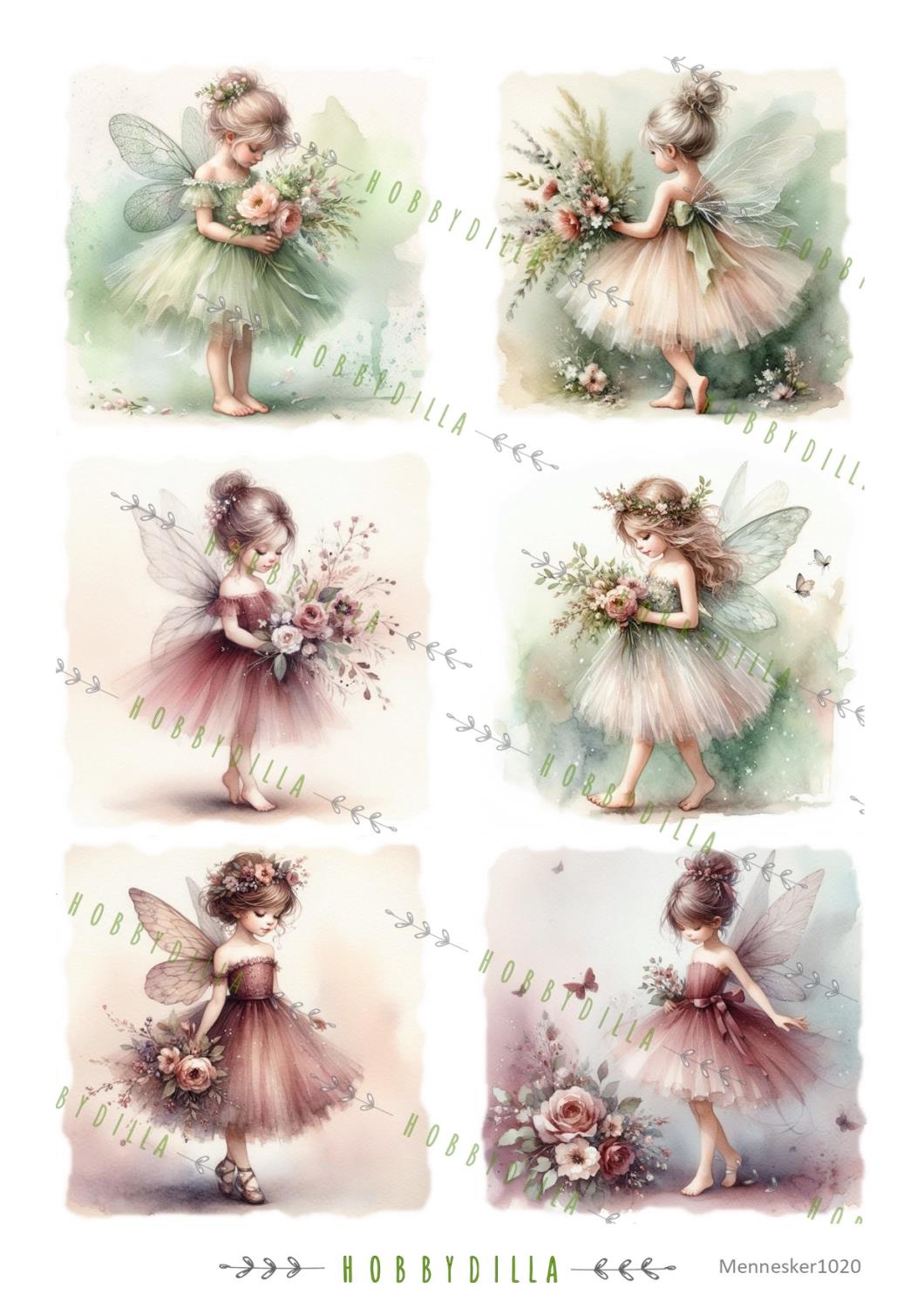 Rispapir A4  Eventyr 1020 Pastellfeer 1 - Bilde 1