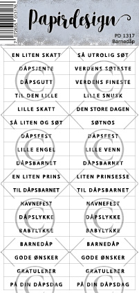 Papirdesign Klistremerke - Barnedåp
