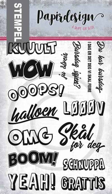 Papirdesign Stempel  WOW