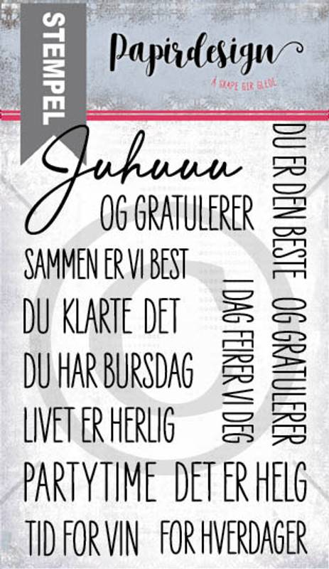 Papirdesign Stempel  Juhuuu