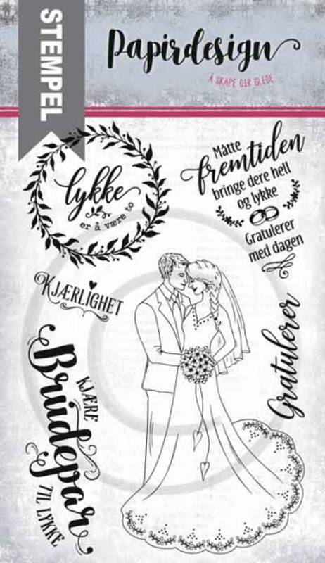 Papirdesign Stempel  Brudepar