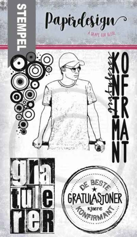 Papirdesign Stempel  Kjære konfirmant