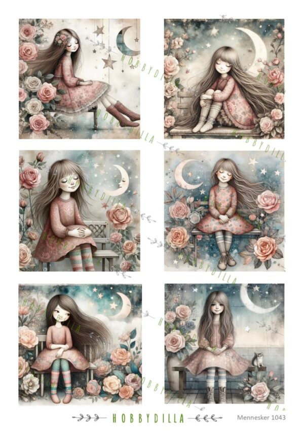 Motivark Barn 1043 M Jenter i måneskinn