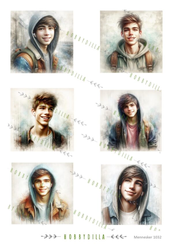 15442_image_b73ea8a4b0f92225.jpg Rispapir A4 Mennesker 1032 Gutter med hettegenser