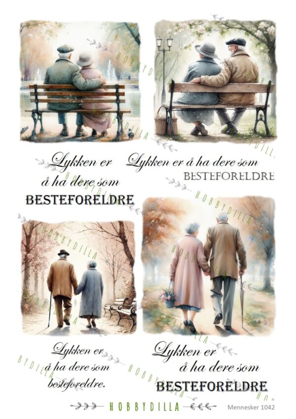 15452_image_3e4fd3588831c3ec.jpg Rispapir A4 Mennesker 1042 Besteforeldre med tekst