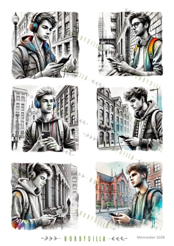 15459_image_f8ab53a3d399cf3d.jpg Rispapir A4 Mennesker 1028 Unge gutter