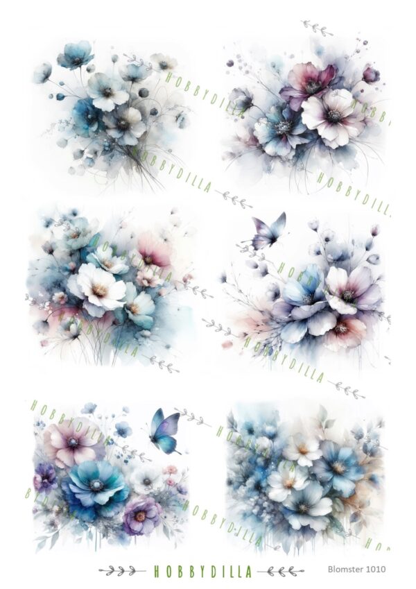 15479_image_65f2056f38f86886.jpg Rispapir A4 Blomster 1010 Lilla og blå