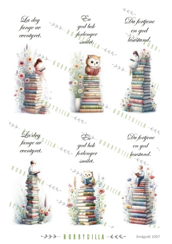 15491_image_9d7c088b947d1d3b.jpg Rispapir A4 Smågodt 1007 Bokmerke med tekst