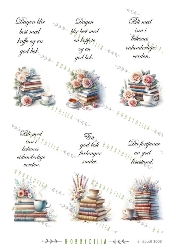 15492_image_0d0b9f9740d777db.jpg Rispapir A4 Smågodt 1008 Bokmerker kaffe og te