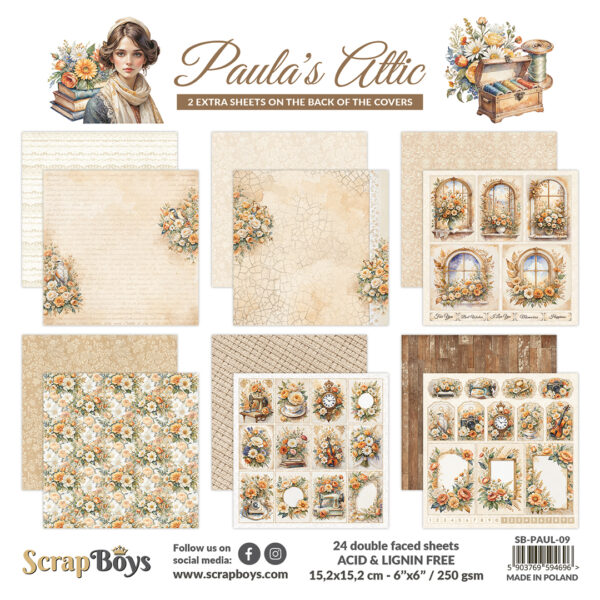 ScrapBoys Paula`s Attic - 09  6x6 Blokk