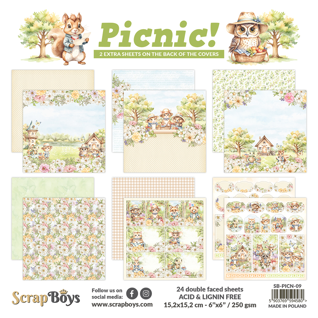 ScrapBoys Picnic! - 09  6x6 Blokk - Bilde 1