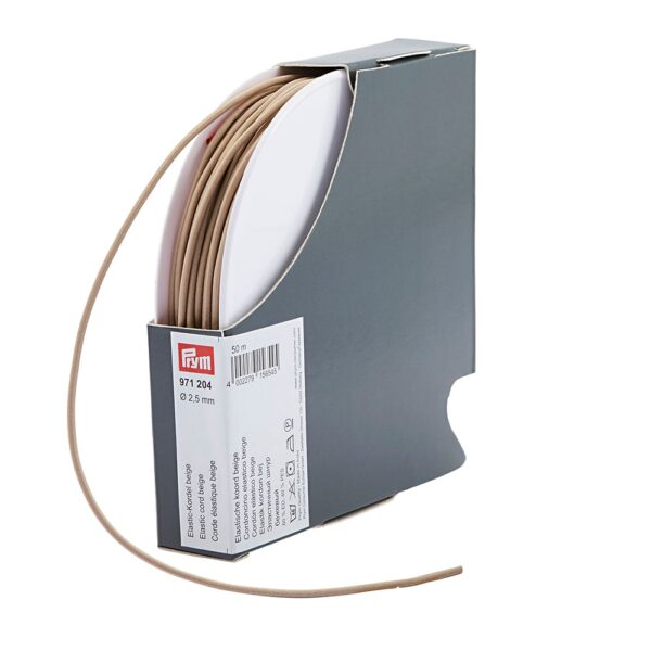 Prym Elastisk strikk 2,5mm rund Beige