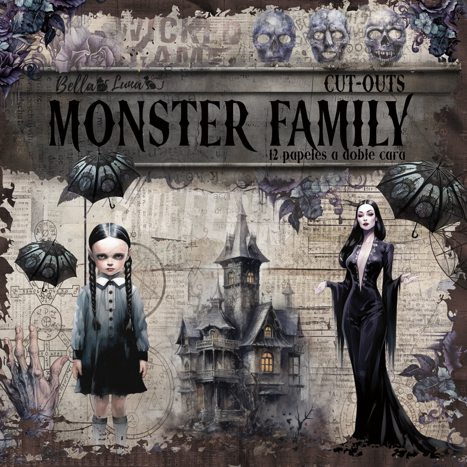 BellaLuna Monster Family Cut-outs Collection 8"x8" - Bilde 1