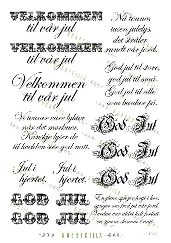 Motivark  Tekster 1002 M Jul