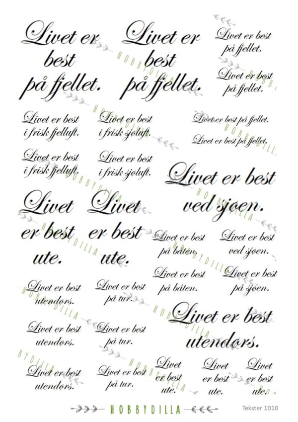 15631_image_1dd40f9983b0b574.jpg Motivark Tekster 1010 M Livet er best ute