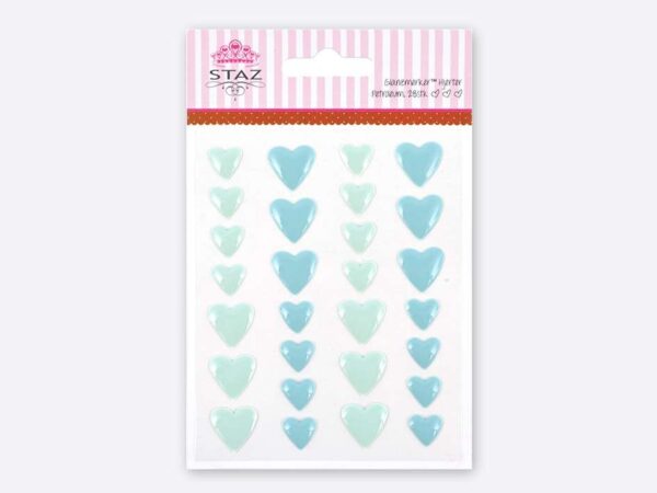 Staz Glanzmerker Hjerter Petrol