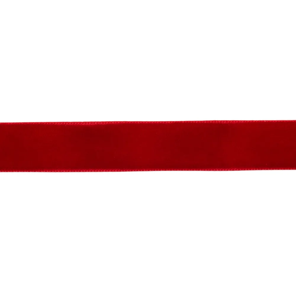 Fløyelsbånd 15mm - Rød - Bilde 1
