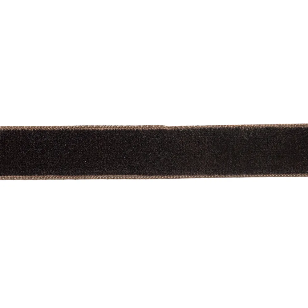 Fløyelsbånd 15mm - Mørk brun - Bilde 1