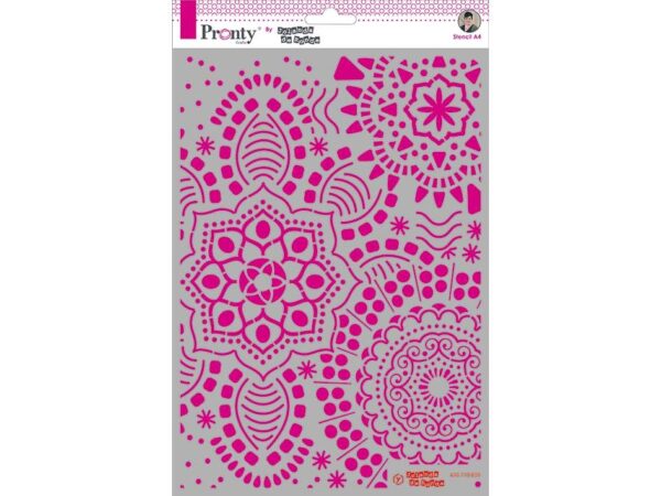 Pronty sjablong A4 – Mandala bakgrunn