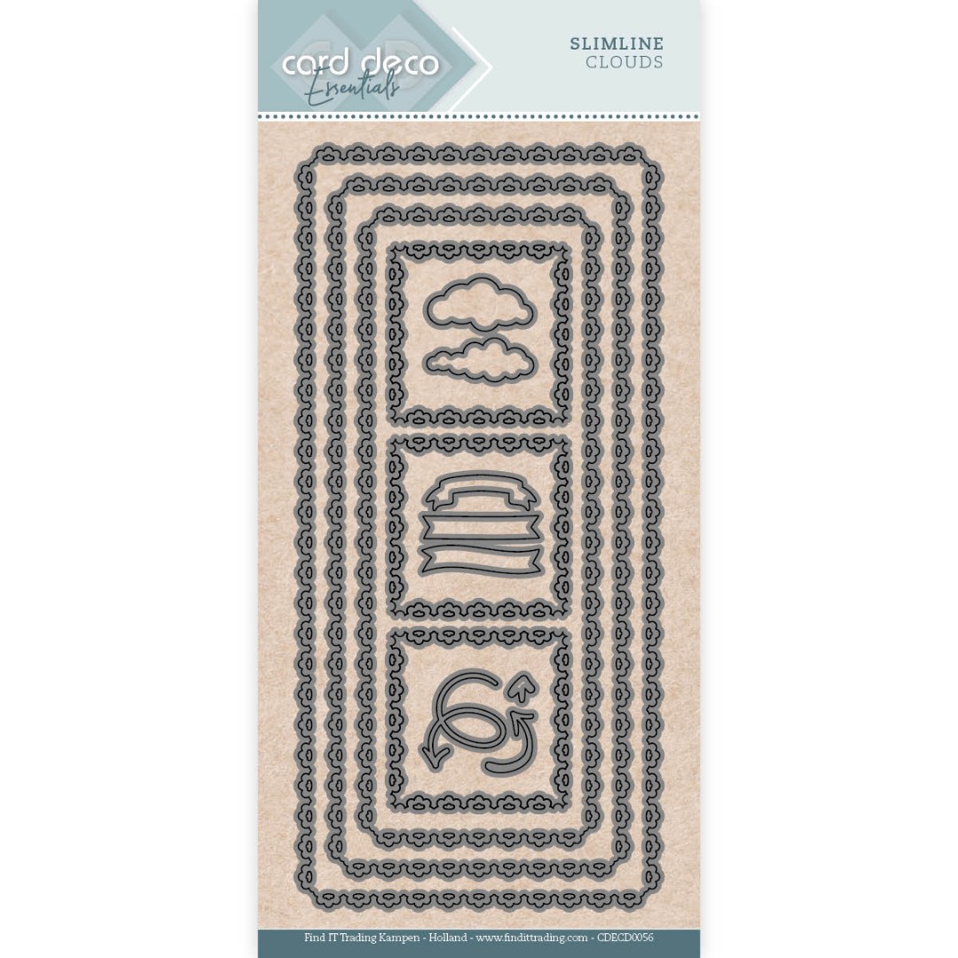 Card Deco Essentials Dies - Slimline Clouds - Bilde 1