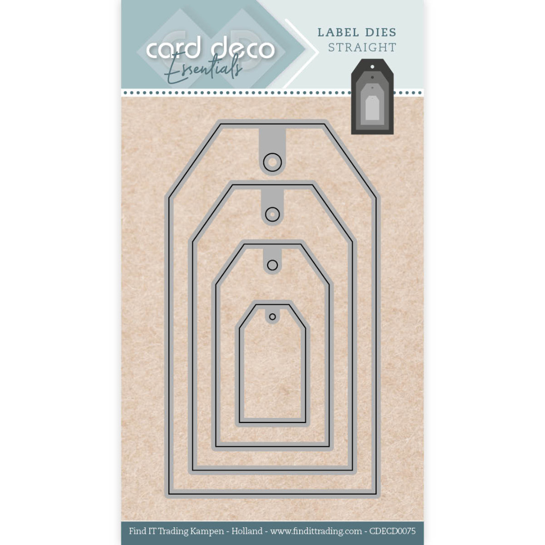 Card Deco Essentials Dies - Straight Label - Bilde 1