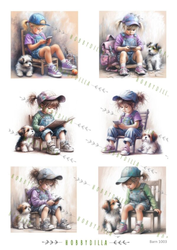 16022_image_54b715e73f2210b4.jpg Motivark Barn 1003 M Jenter pastelltegning