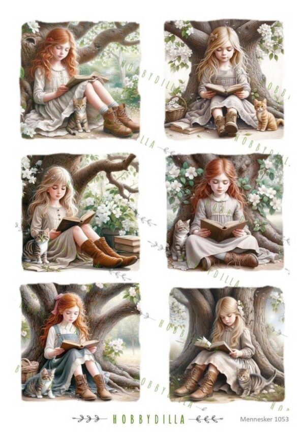 16024_image_8137b7cd4be5523d.jpg Motivark Barn 1053 M Jente som leser