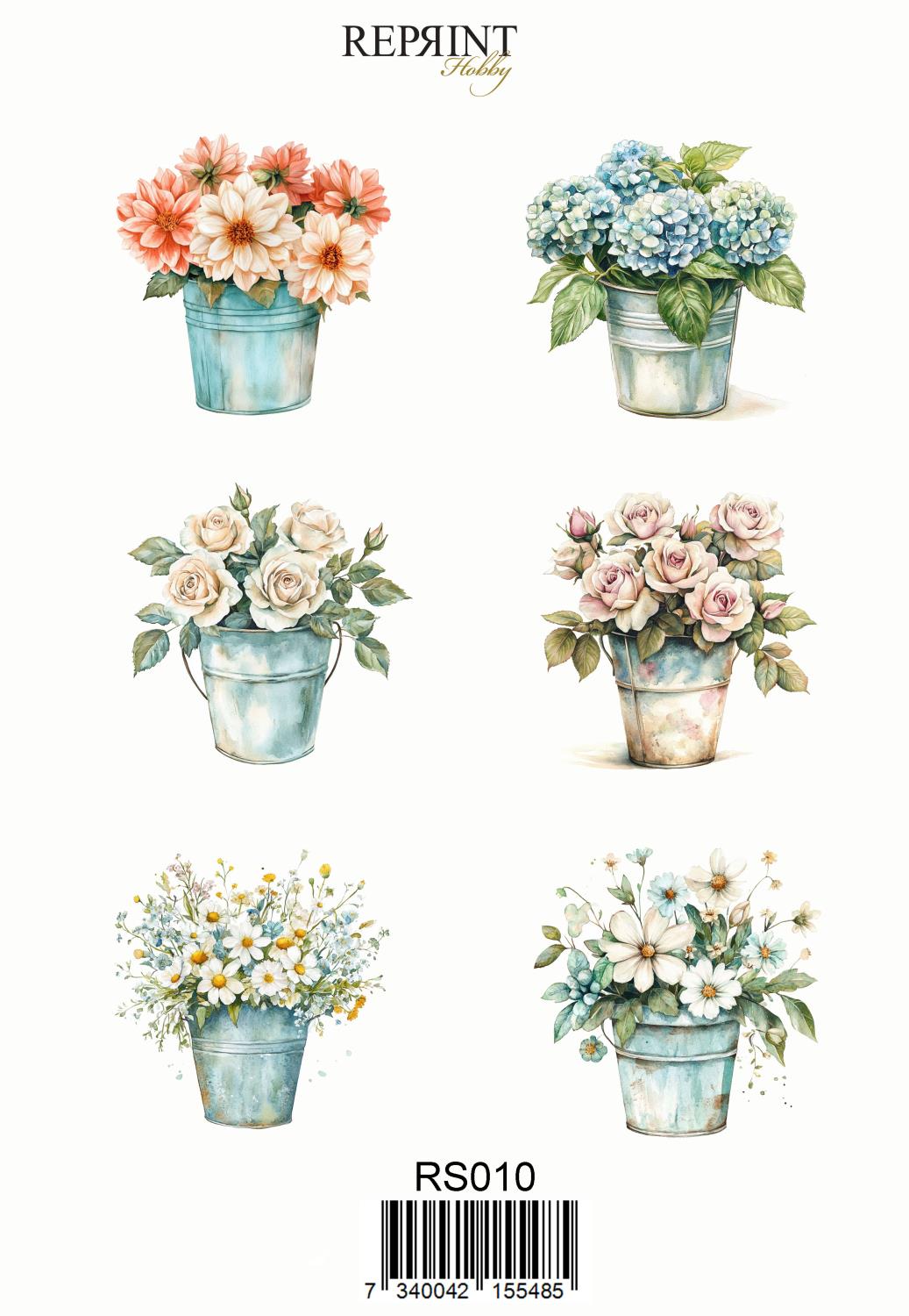 Reprint - The Beach Blomster - Klistremerker - Bilde 1