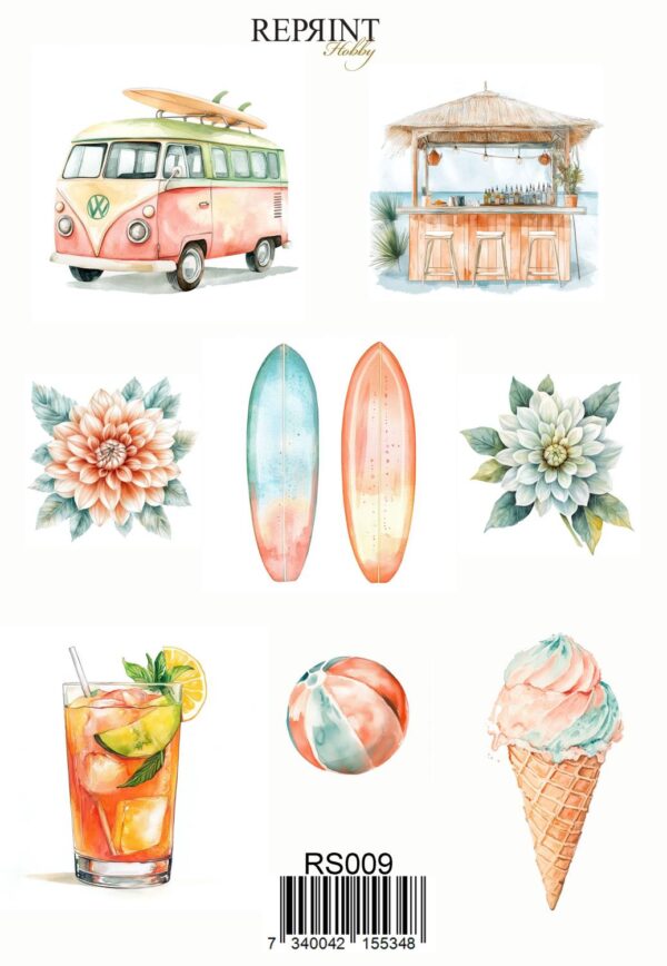 Reprint - The Beach - Klistremerker