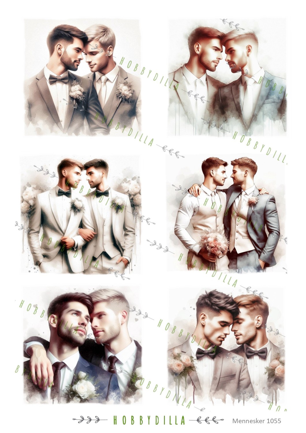 Motivark Mennesker 1055 M Brudepar Menn - Bilde 1