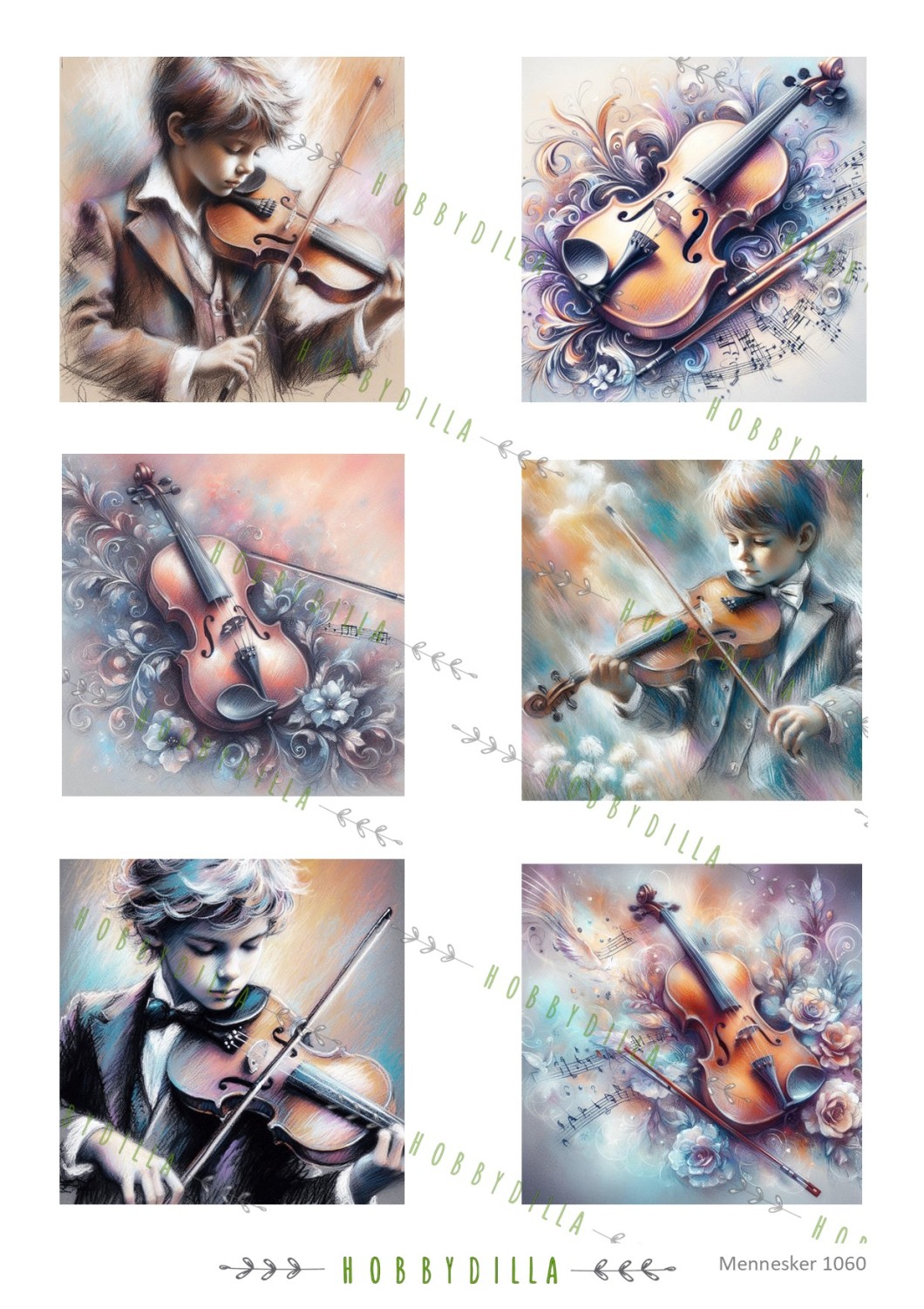 Motivark Mennesker 1060 M Fiolin Gutter - Bilde 1