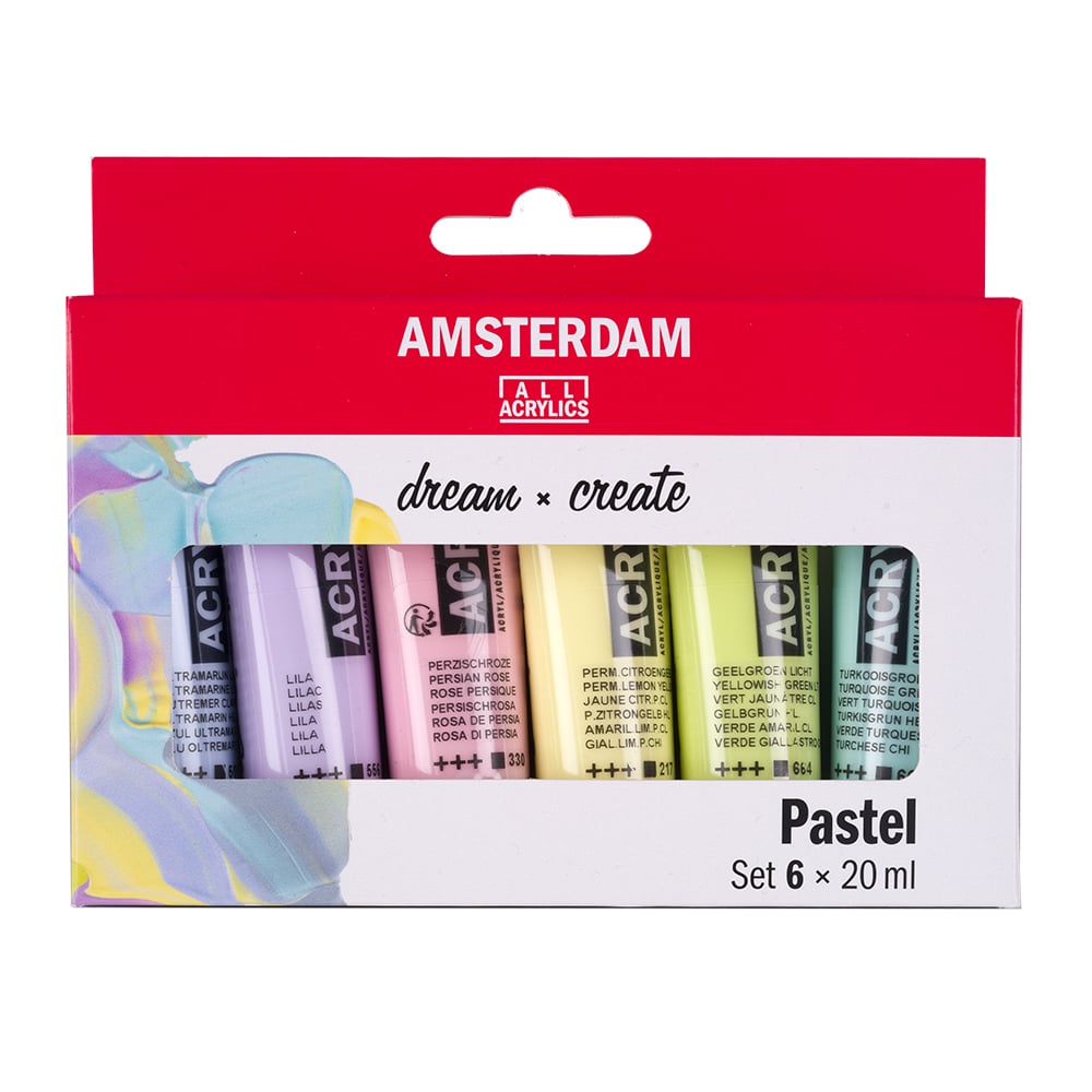 Amsterdam Standard Akryl 20ml – Sett 6 Pastels - Bilde 1