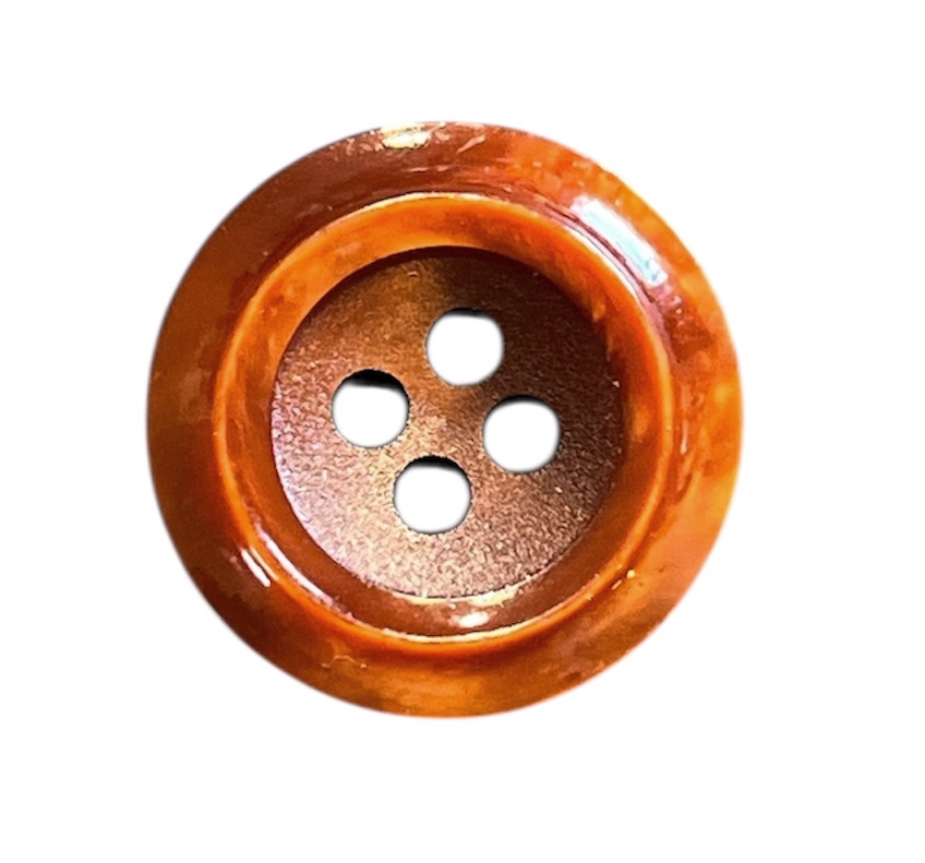 Knapp 4 hulls 17 mm Brun - Bilde 1