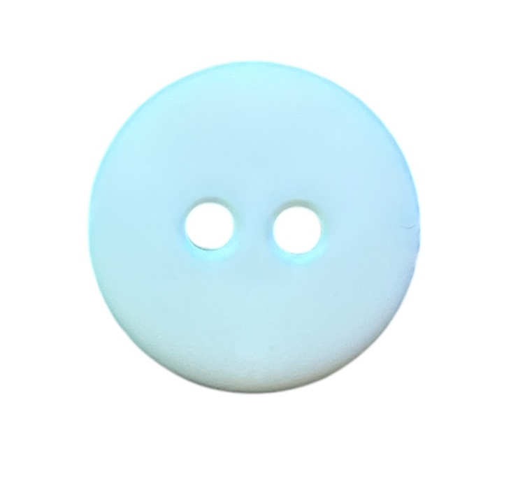 Knapp 2 hulls 15 mm Lys Blå - Bilde 1