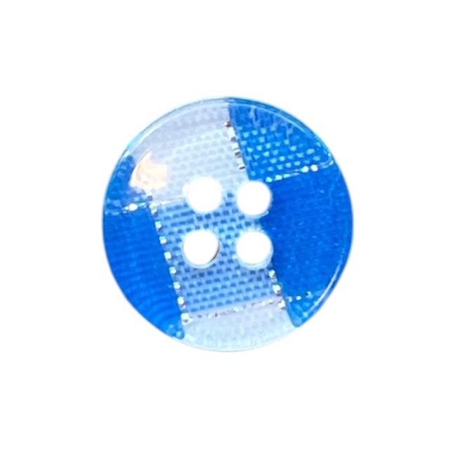 Knapp 4 hulls 13 mm Blå - Bilde 1