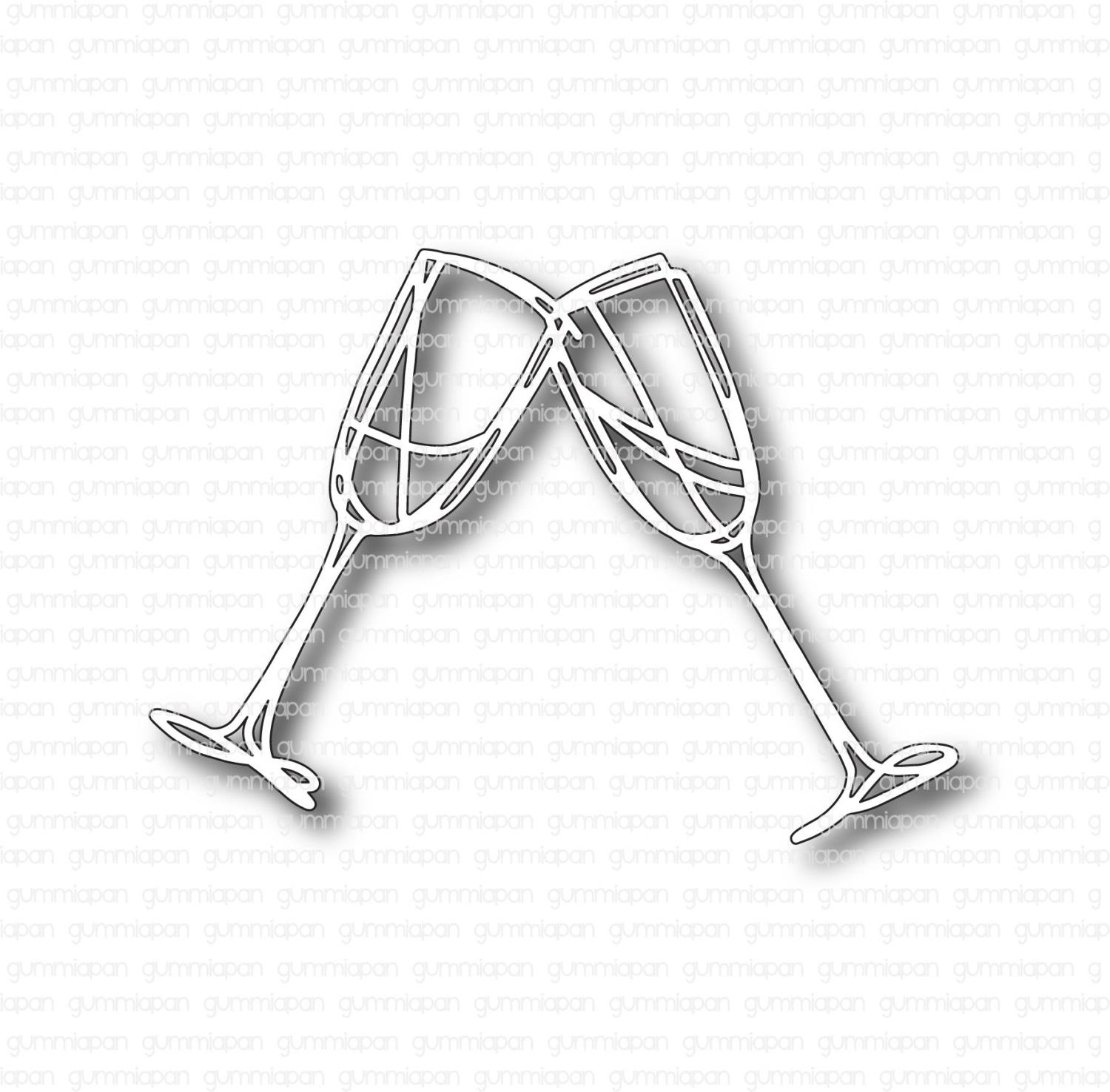Gummiapan Dies Champagneglass - Bilde 1