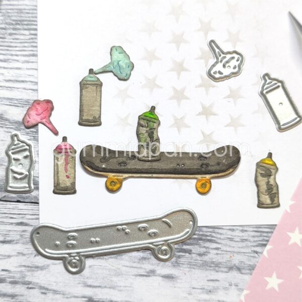 Gummiapan Dies Skateboard Og Spraybokser