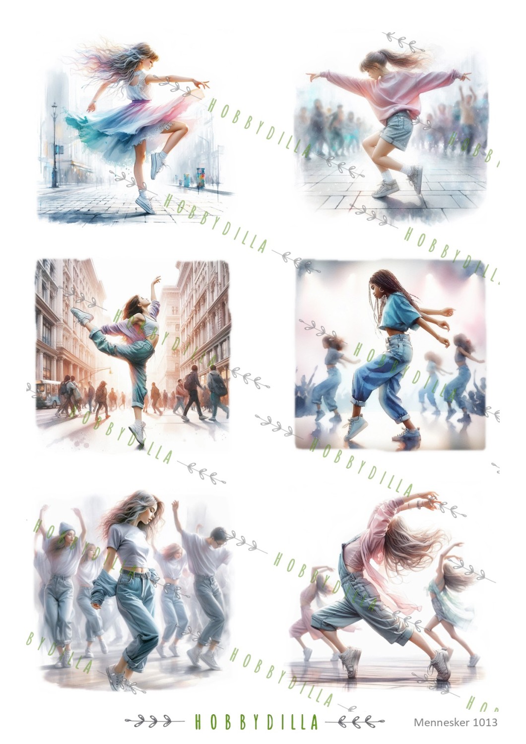 Rispapir A4 Mennesker 1013 Dans Jenter 2 - Bilde 1