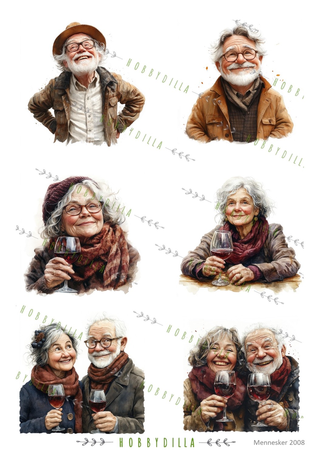 Motivark Mennesker 2008 M Godt voksne 2 - Bilde 1