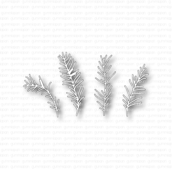 Gummiapan Dies Små Grankvister